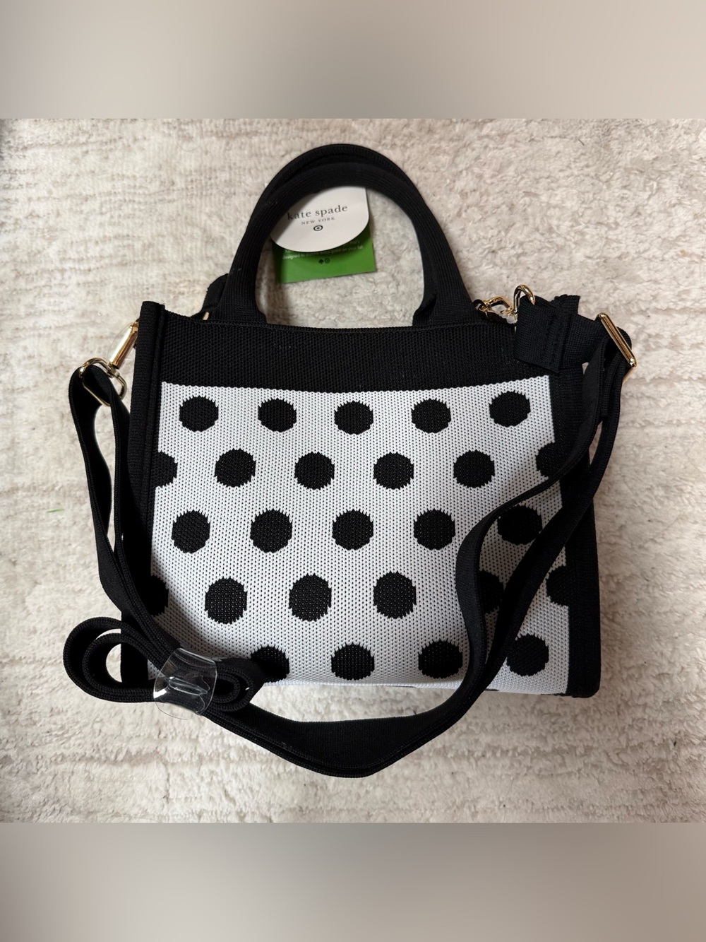 NWT Kate Spade Black and White
Polka Dot Satchel Top Handle & Crossbody 🤩